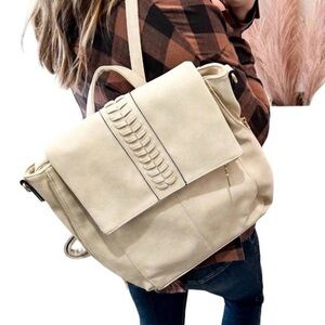 Jen&Co Vivian Distressed Convertible Backpack